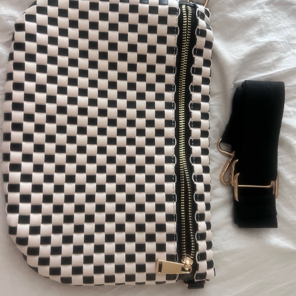 Checkered Black and White Clutch